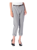 ベルト付きサッカーテーパードパンツ/グレー(312)