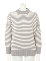 ボーダールーズニットTOPS/ＢＥＩＧＥ