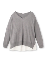 切り替えタンクトップ+Aラインニット/ブラック(019)