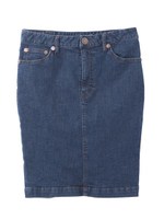 INITIAL POCKET PENCIL SKIRT/インディゴ