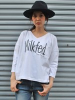 V-NECK H/S TEE MILKFED/アッシュ