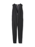 V字ネックラインジップオールインワン/オフホワイト(003)