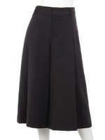 ダブルクロスフレアガウチョパンツ/ブラック