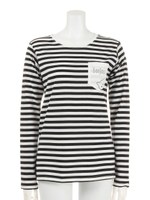 チラットコビニャーボーダー長袖T/ネイビー