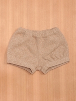 ツイード風ニットのかぼちゃパンツ/ベージュ