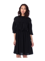 レースハイネックワンピース/ネイビー(093)