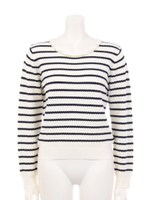 レーヨンアクリルストレッチボーダーPO/オフホワイト