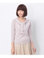 前結び風コットンニット/ピンク系(070)