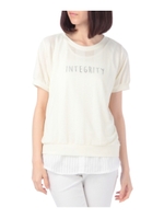 裏毛透かしプルオーバー+裾シアーチェックタンクSET/イエロー系(030)