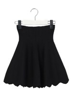 ニットフレアスカート/ダークレッド