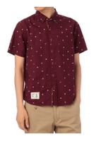 マリン柄ボタンダウンシャツ/レッド系(563)