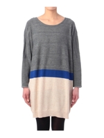 ラメボーダー配色ワンピース/ネイビー(393)