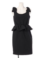 【ANAP】リボン付ペプラムワンピース/BK