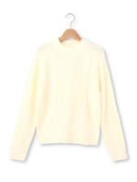 ケーブル切り替えニット/ホワイト系(002)