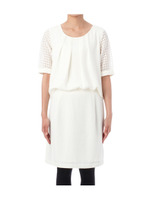 シースルーチェック切り替えワンピース/ホワイト(002)