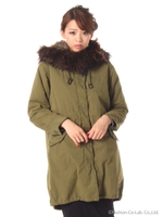 ミリタリーコート/カーキ