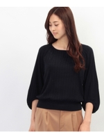 透かし編み風ニット/ダークグレー(013)