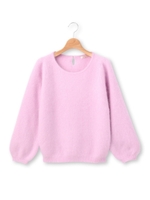 アンゴラ混バックビジューニット/ライトグレー(011)