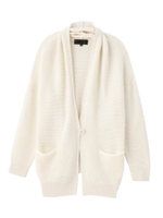 ショールカラーリブニットカーディガン/オフホワイト(003)