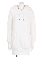 ボアクマ刺繍入りワンピ/オフホワイト