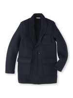 LA MOND パイピングニットコート/ブルー系(095)