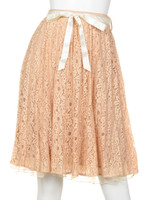 【an another angelus】総レースミドル丈プリーツSK/PINK