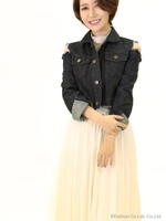 カットオフデニムジャケット/インディゴ