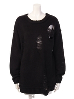 ダメージニットプル/ダーティホワイト