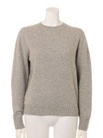 ラクーン混ちびハイネックニット/グレー