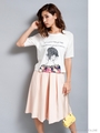 LADYプリントTシャツ/オフホワイト