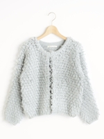 Sループボリュームカーディガン/グレー