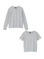 [S]ラメニット+カーディガン/グレー(912)