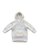 moco moco’パウダー’4ボーダーbabyBIGパーカ/PNK