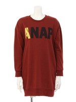 【ANAP】ANAPロゴ裏毛チュニック/WINE