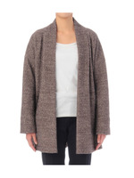 ウール混トッパー風ジャケット/ダークブラウン(043)