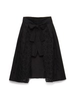 カットワーク刺繍スカートパンツ/OWHT