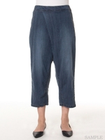 テンセルコットンサルエルストレッチデニム/ネイビー