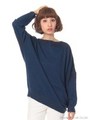 ドロップショルダービッグシルエットチュニック/Dark Blue