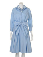 ネックレス付きシャツワンピース/WHT