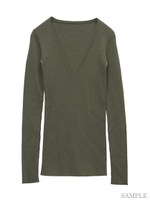 リブタイトニットVN/カーキ