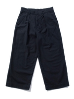 SATIN-BACK CREPE WIDE PANTS/ブラック