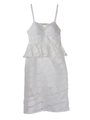 peplum camisole one-piece/white