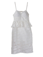 peplum camisole one-piece/white