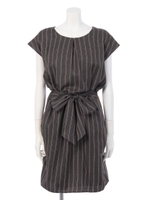 ・ウエストリボンワンピース/Black