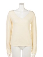 サイドレースアップニットTOP/BLK