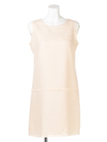 ツイードサックワンピース/ベージュ