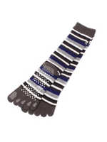 マルチボーダー5本指ソックス/ブラック(119)