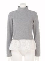 裾フレアカットトップス/BEIGE