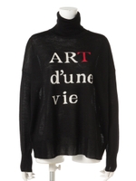 HANA KNIT TURTLE TOP/BLACK