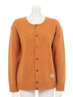 LAMBS ウール ニット カーディガン/T.GRY